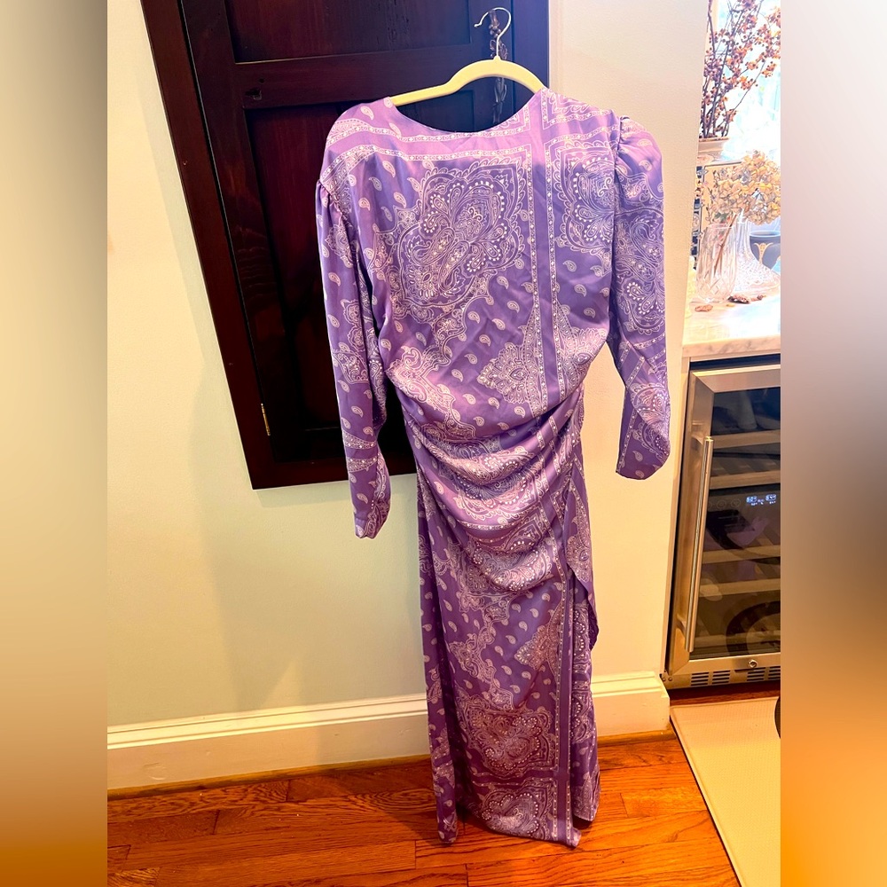 Zara Purple Paisley Midi Dress